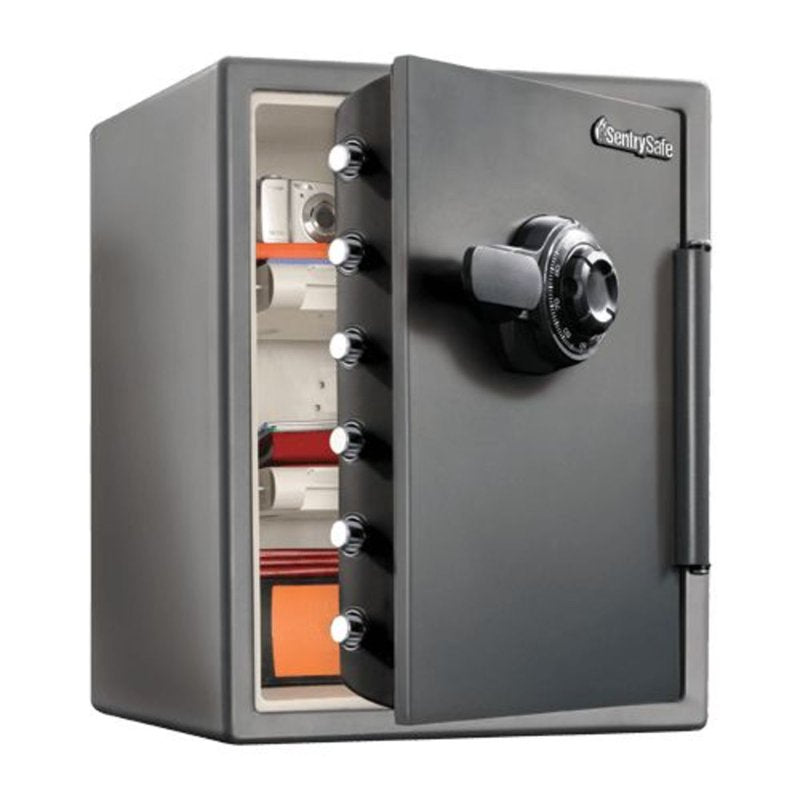 Fireproof Security Safe with Combination Lock 2 Cu Ft Steel Gray