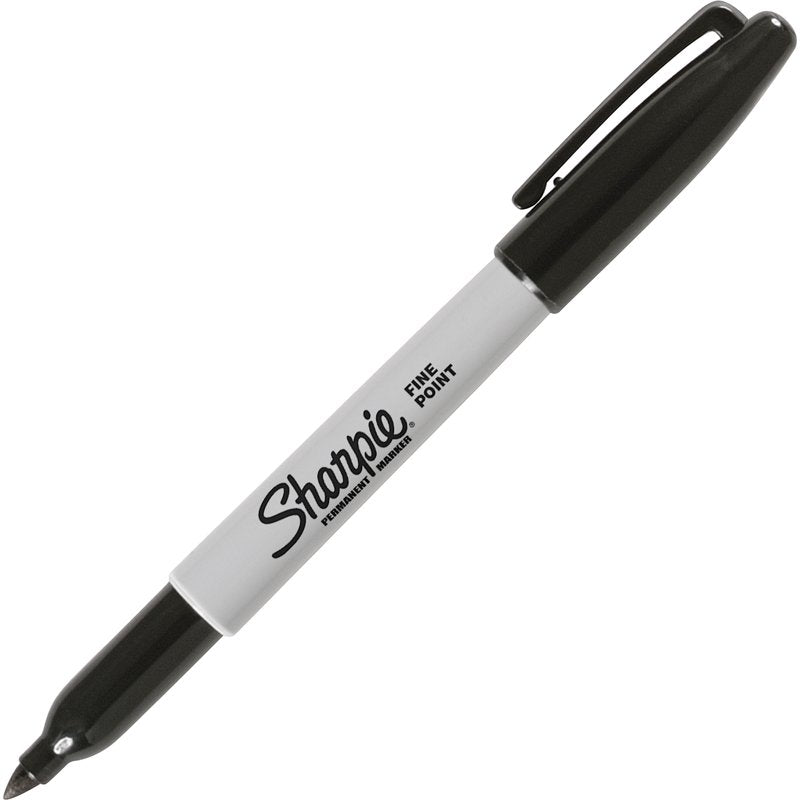 Permanent Fine Point Marker - Black, Quick-Drying & Water-Resistant