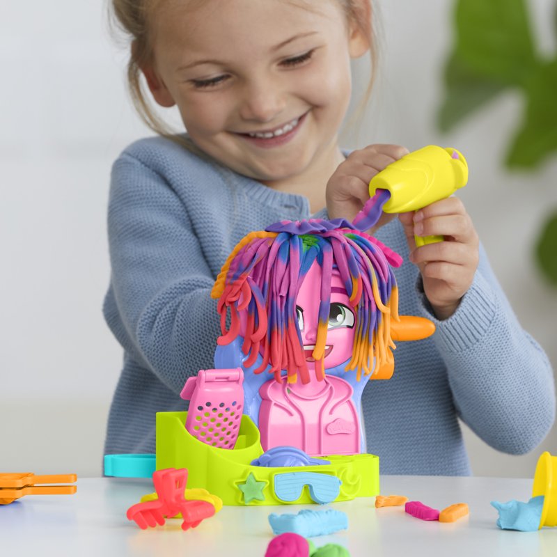 Play-Doh Hair Styling Salon Playset with 6 Cans for Kids Ages 3+