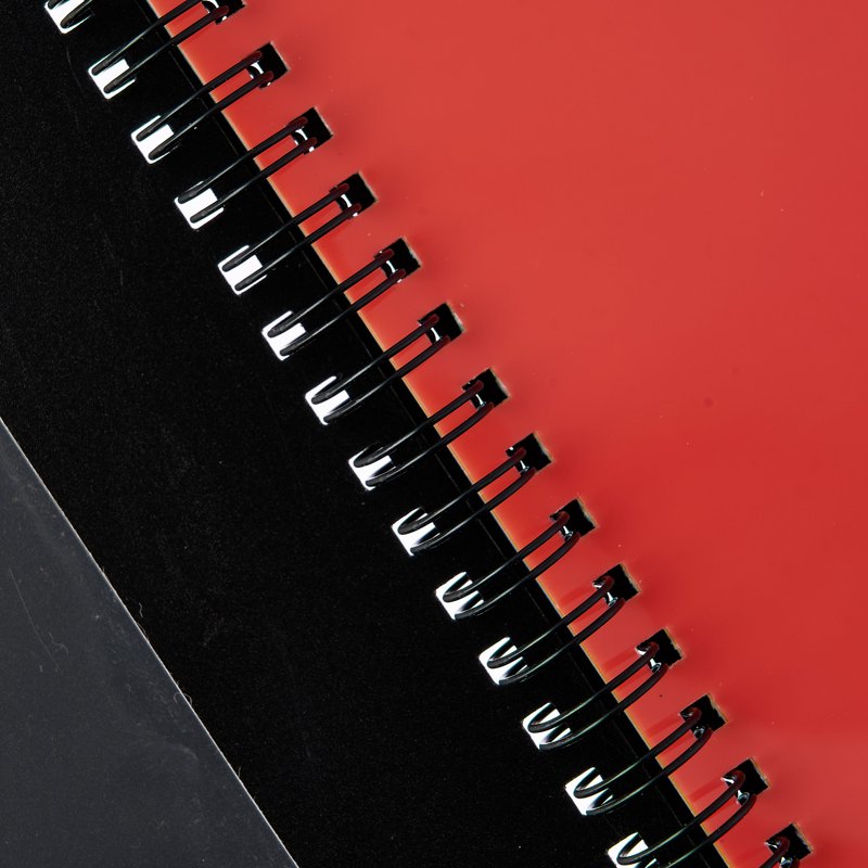 12-Pocket Spiral Poly File Organizer - Black Office Document Folder