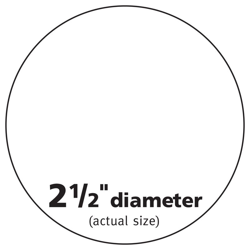 2.5-Inch Waterproof Round Label Stickers for Laser & Inkjet Printers