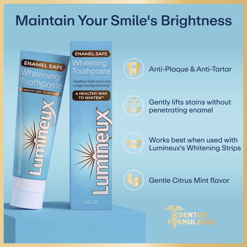 Whitening Toothpaste Fluoride-Free Enamel Safe Natural Brightening - 3.75 fl oz