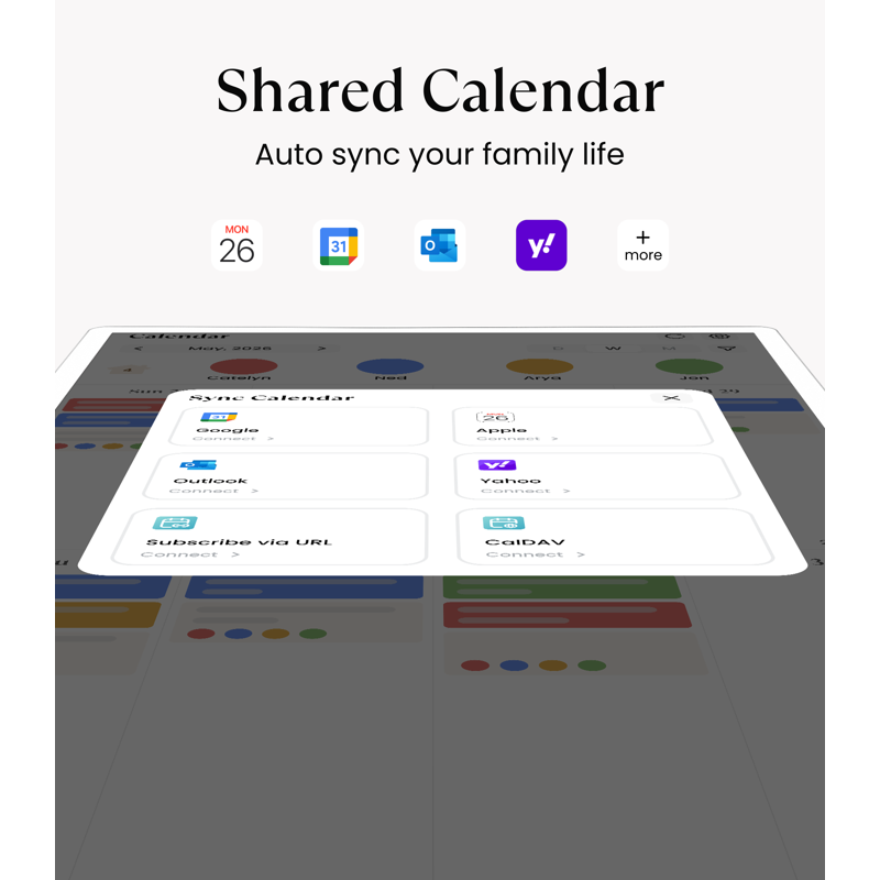 32-Inch Smart Digital Wall Calendar with Touch Screen & Chore Planner
