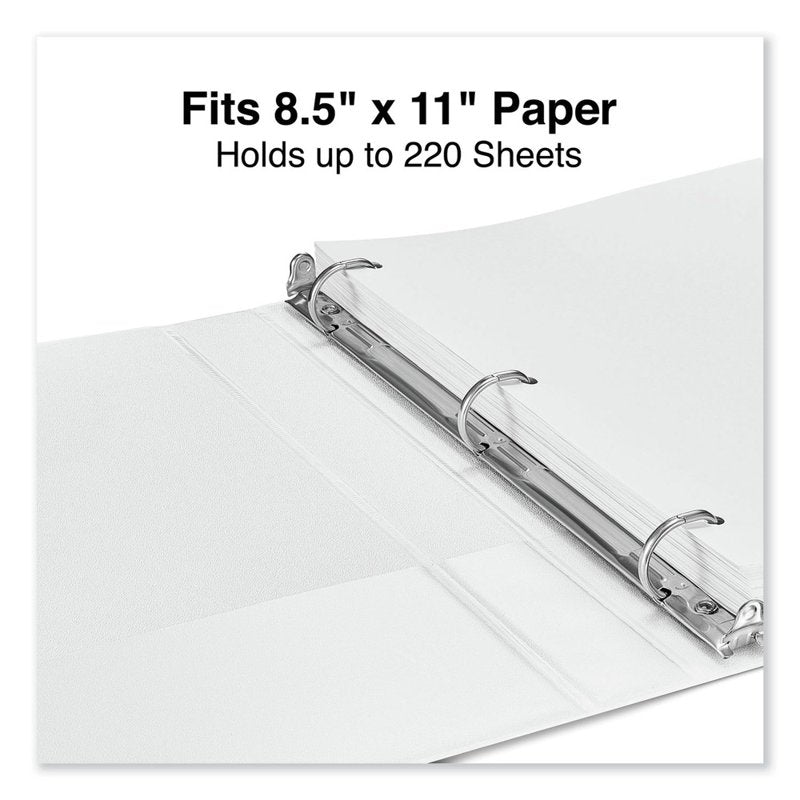 11 x 8.5 Inch White Slant D-Ring View Binder - Pack of 12