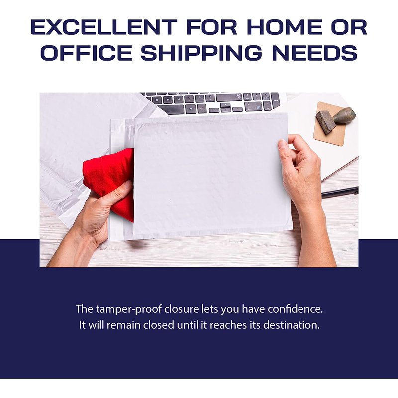 Waterproof Poly Mailers 7.5x10.5 Inch Self-Seal Shipping Bags for Clothing & Small Business