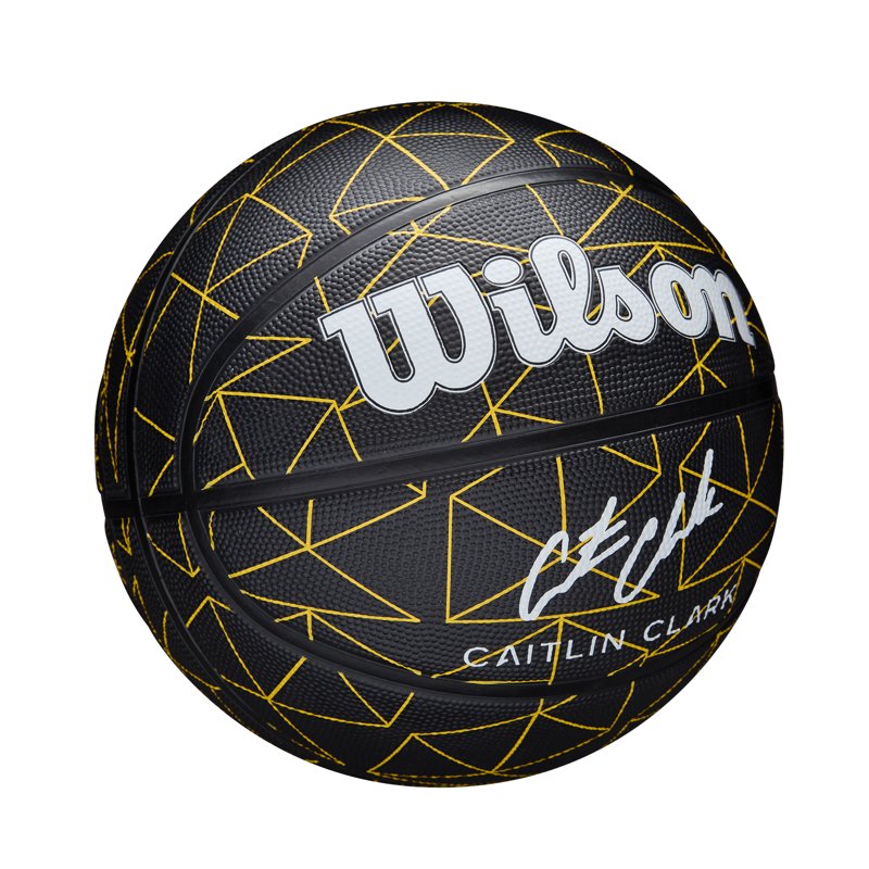 Wilson Caitlin Clark Repetition Outdoor Basketball - All Sizes | Black/Yellow