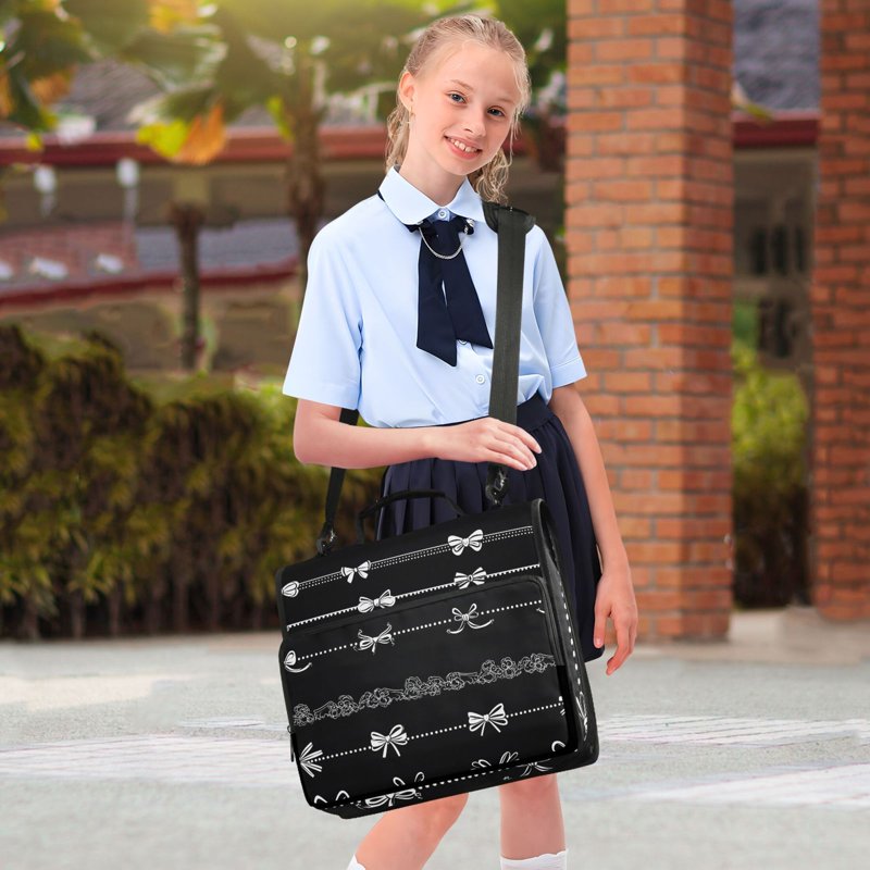 Zipper Binder Organizer Bag with Multiple Pockets and 3-Ring File Holder