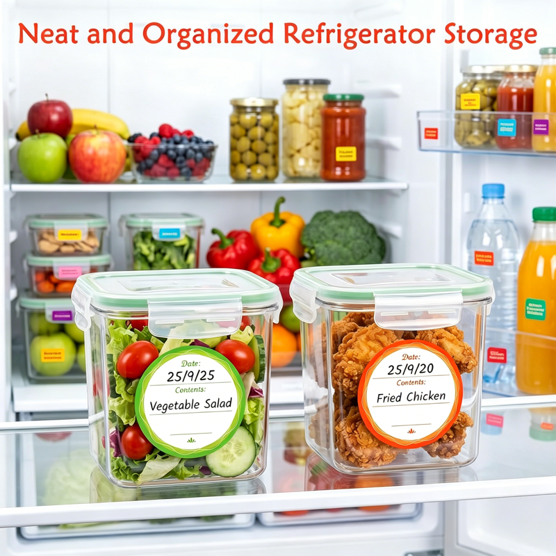 Dissolvable Food Labels - 500 Pcs, Water-Removable, 1.5 Inch Pantry & Canning Tags