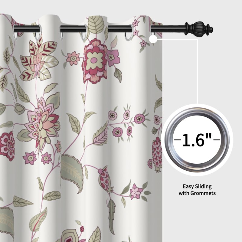 Insulated Blackout Curtains for Living Room & Bedroom - Thermal Grommet Drapes, Set of 2