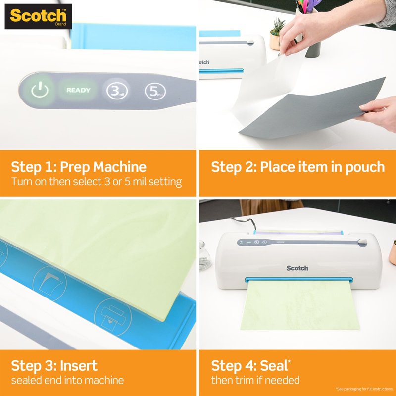 Thermal Laminating Pouches 8.5x11 Inch - 50 Pack, Document Protection
