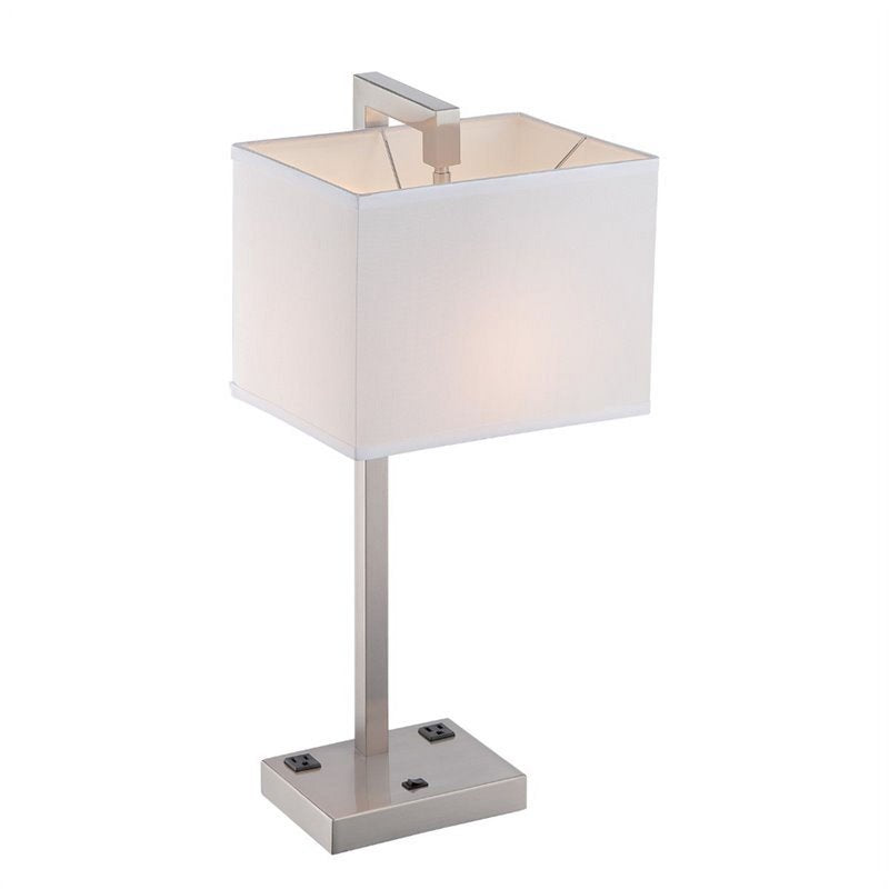 Contento Metal Table Lamp with Polished Steel Finish - 1 Light, 27" High