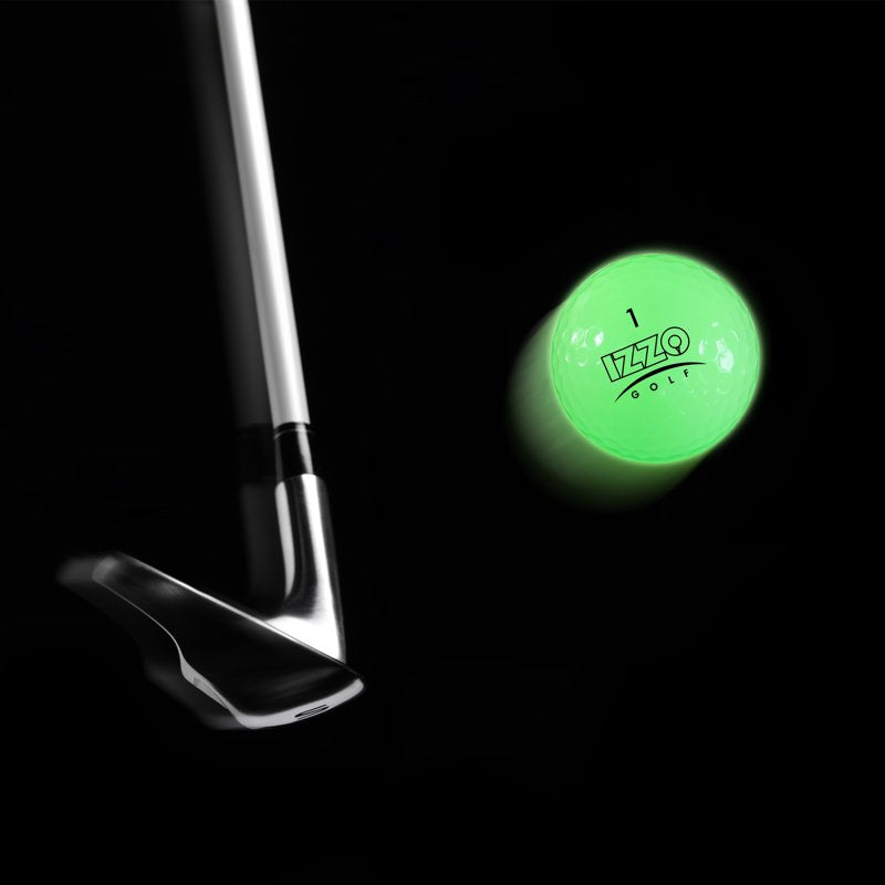 Night Golf Balls 24-Hour Performance with UV Charge & Flashlight - Real Flight & Spin