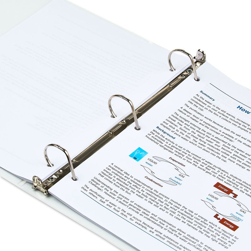4 Pack View D-Ring Binders 1.5 Inch White for Office & School Organization