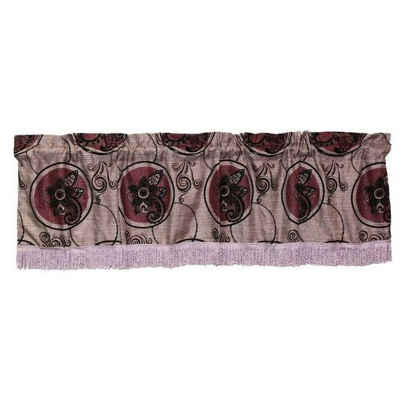 Luxurious Vintage 60-Inch Window Valance with Fringe and Tivoli Fabric