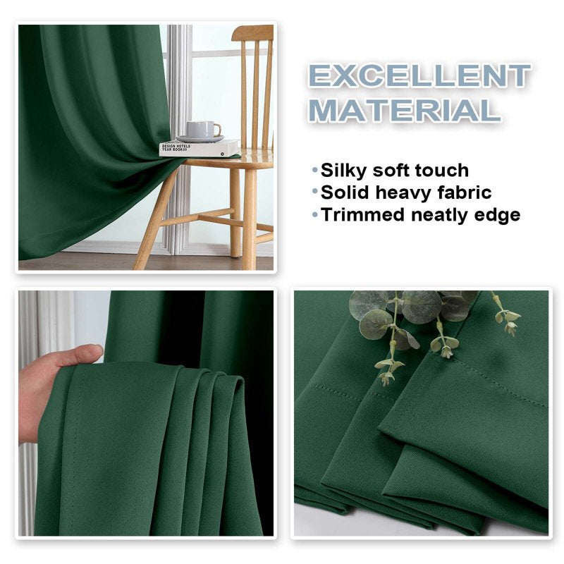 Blackout Curtains 2 Panels Set Thermal Insulated Privacy Window Treatment