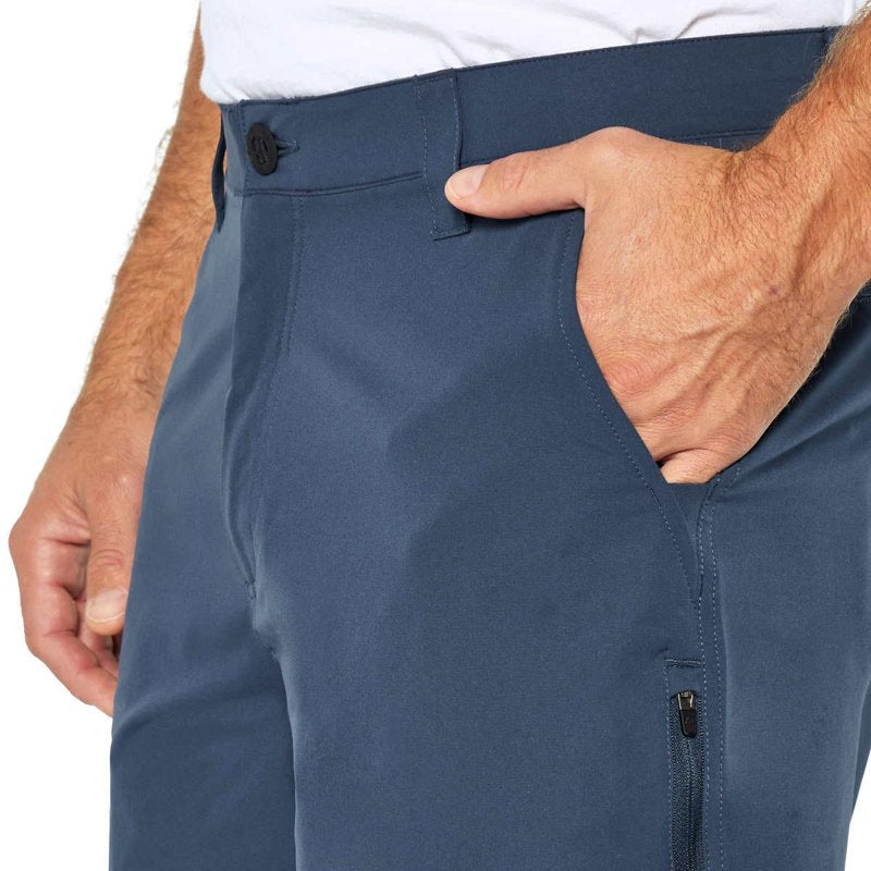 Men's Lightweight Tech Shorts - 4-Way Stretch, Zipper Pockets, Comfortable Fit