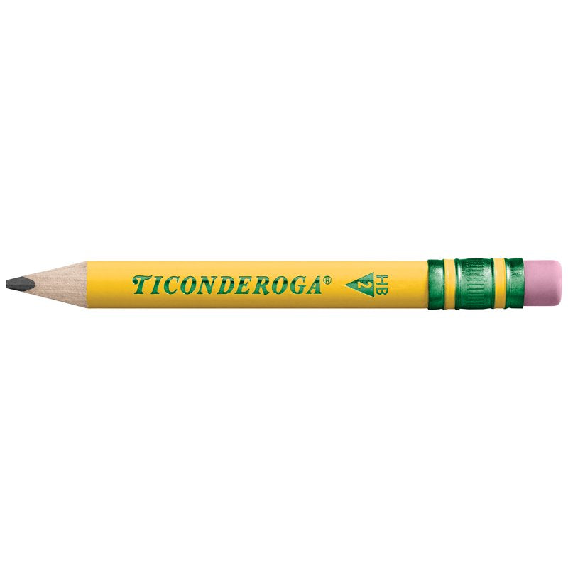 Kids Wooden Pencils Set - Short 4.5 Inch Triangular HB #2 with Erasers, 36 Pack