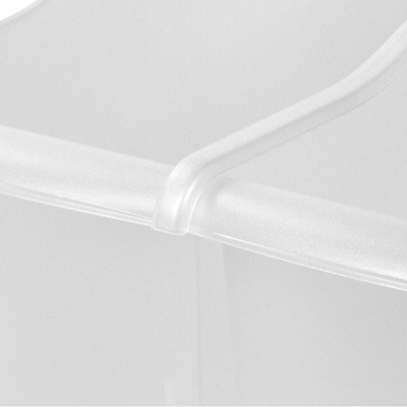 15-Inch Plastic Book Storage Bins Set of 8 - Clear Multi-Color Connectors