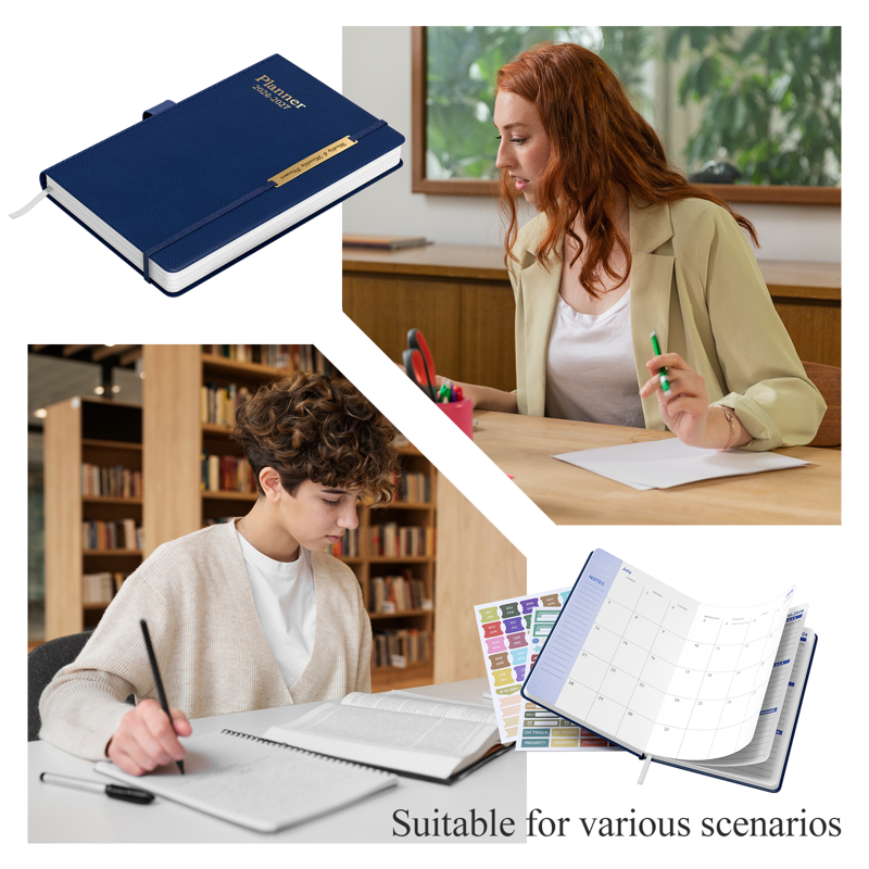 Academic Weekly & Monthly Planner 2026-2027 with Pen Holder, 5.7 x 8 Inches