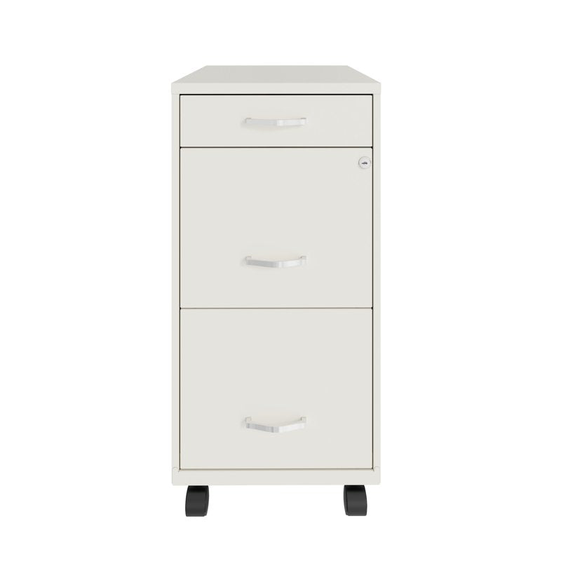 18-Inch Deep 3-Drawer Metal File Cabinet - Mobile Office Storage