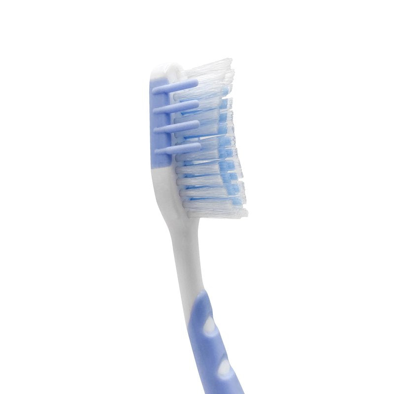 Manual Toothbrushes with Contoured Bristles & Ergonomic Handle - Soft, 6 Count