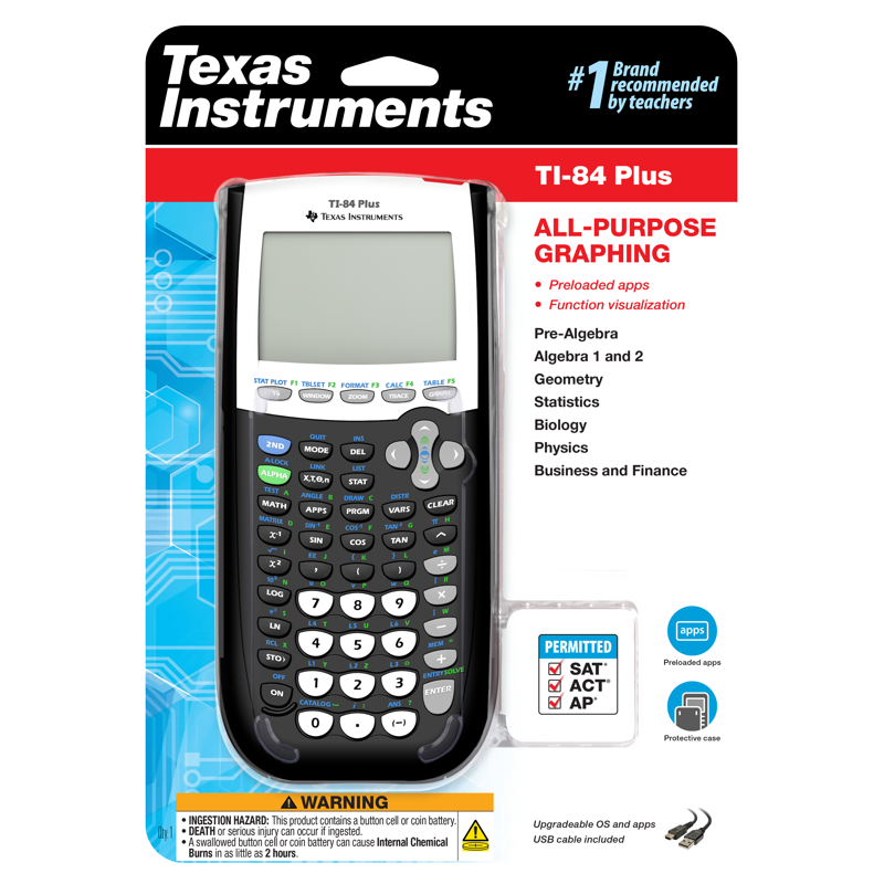 Pre-Owned Texas Instruments TI-84 Plus Graphing Calculator for High School & College