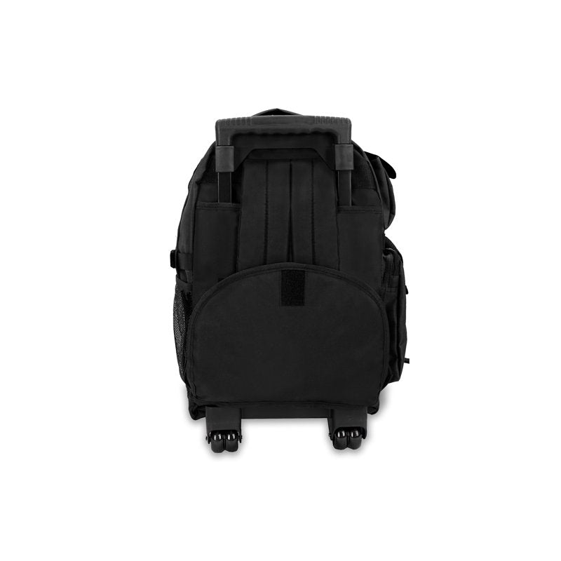 Everest Deluxe Wheeled Backpack 13.5x18.5x7in Large Travel Bag Black
