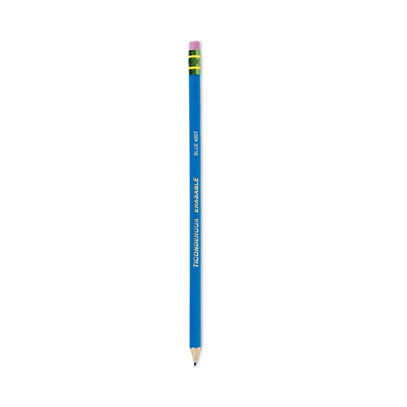 Erasable Colored Pencils Pack of 12 - Non-Fading, Blue for Art & Office Use