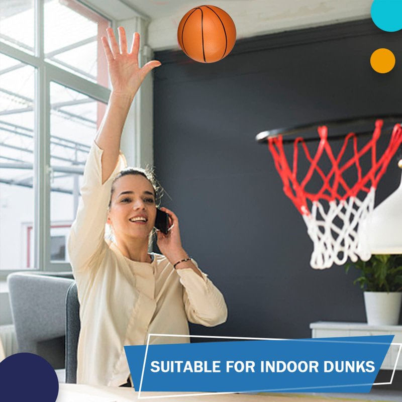 Mini Basketball Toy Set - 6 Inch Indoor/Outdoor Balls for Kids, Pack of 5