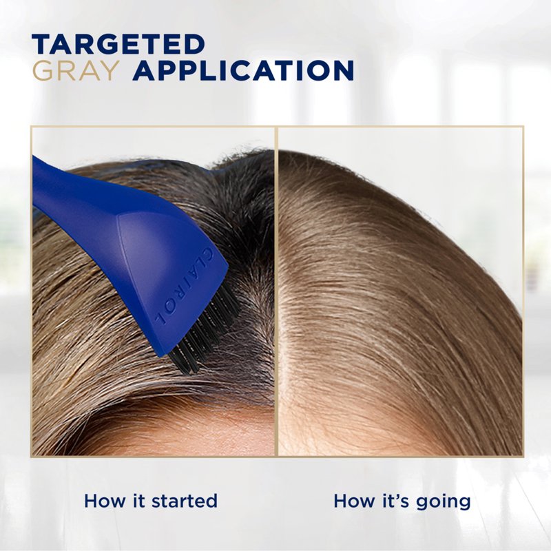 Permanent Hair Dye Kit - Black, Gray Coverage, Root Touch-Up, Easy Application