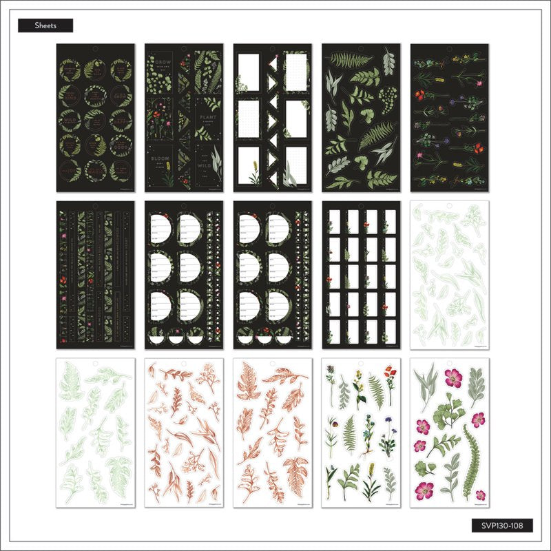 Planner & Appointment Book with 441 Stickers - 9 x 4.75 Inches Assorted Colors