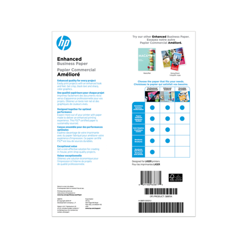 HP Glossy Photo Paper 8.5x11 Inches, Double-Sided, 50 Sheets