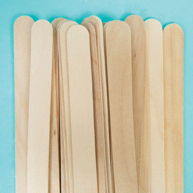 Giant Wooden Craft Sticks 45-Pack for Arts & DIY Projects - Natural Unfinished Wood