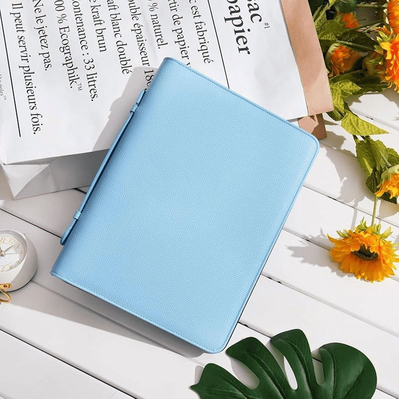 Travel Zippered Portfolio with Removable 3-Ring Binder A4 Document Organizer