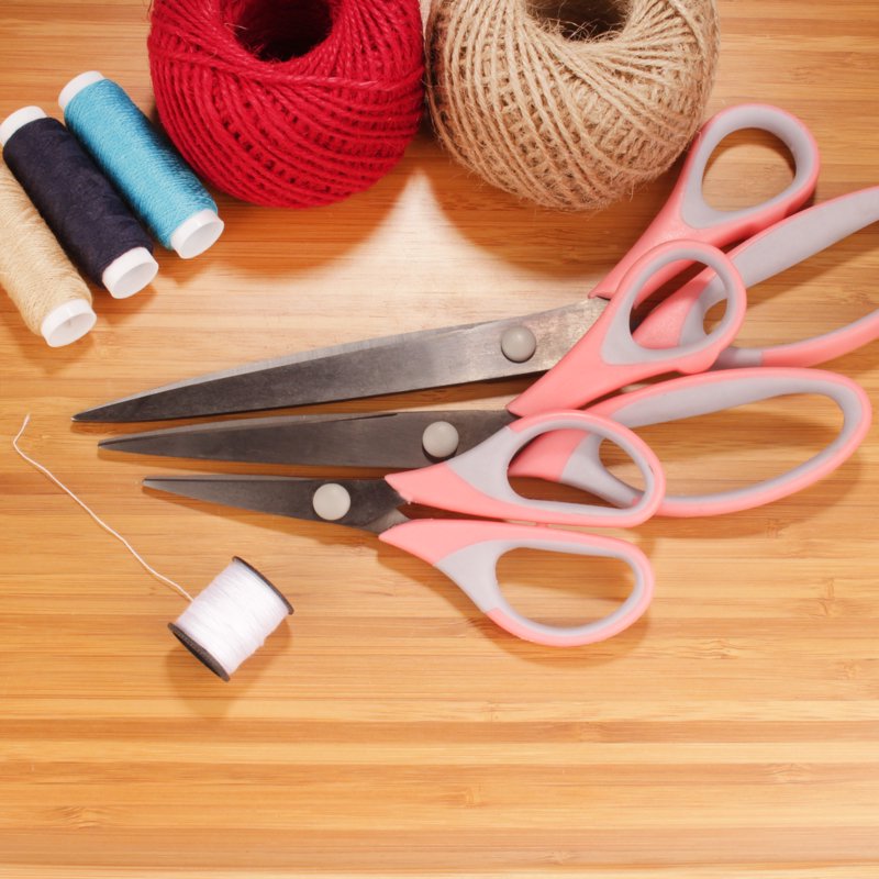 Titanium Soft-Grip Sewing & Craft Scissors Set - 3-Piece Multi-Size Cutting Tool Kit