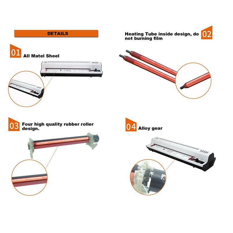 12.5 Inch Commercial Thermal Laminator Machine with Cold & Hot Settings