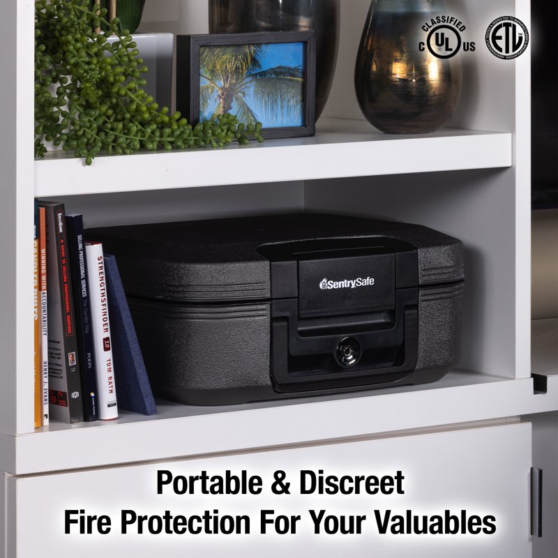 Water and Fire Resistant Chest Safe 0.28 Cu-Ft with Privacy Lock