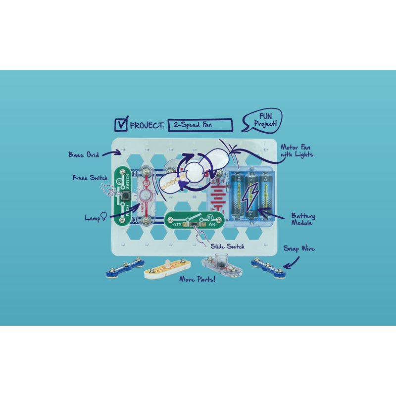Snap Circuits Beginner Electronics Science Kit for Kids Ages 5+ - 20+ Projects