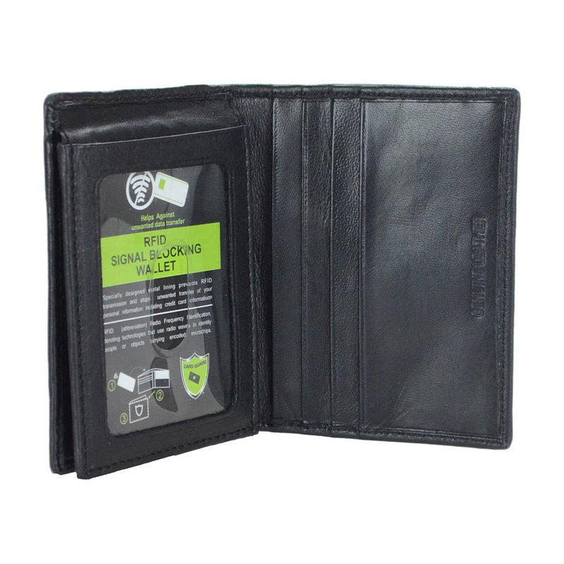Men's RFID Signal Blocking Leather Wallet with Gift Box - L-Fold Style