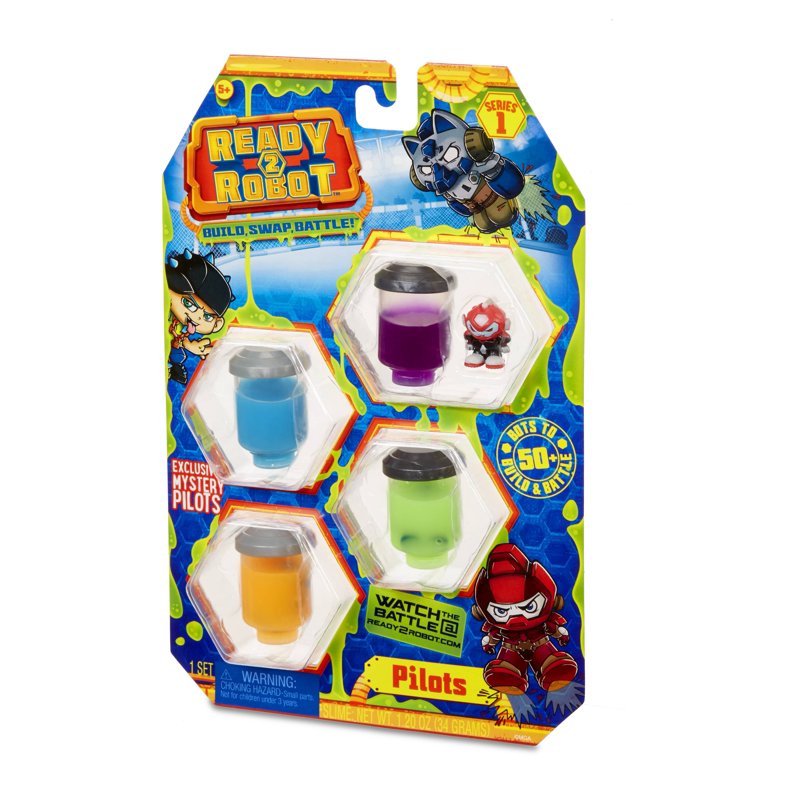 Robot Collectible Toy with Slime Squad Style 2 - Build & Battle