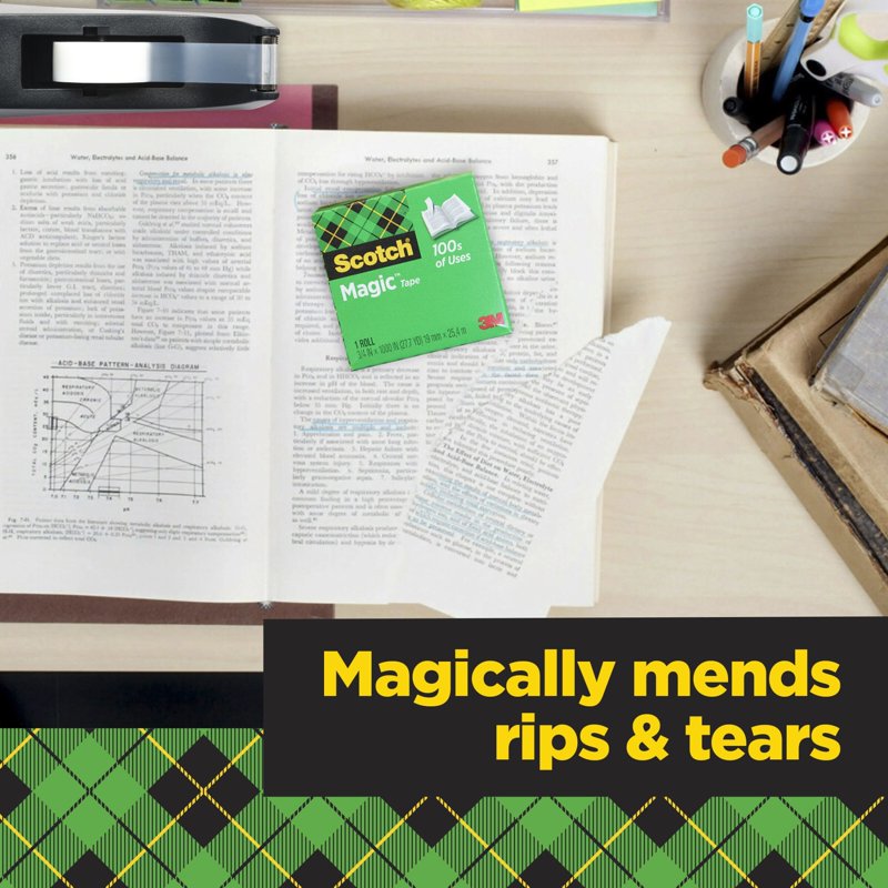 Scotch Magic Tape, 3/4 in x 1000 in, 6 Rolls (Variation of THIS listing: 6)