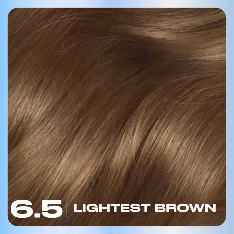 Permanent Hair Color Cream - Natural Luminous Shades, 6.5 Lightest Brown, Multiple Variants