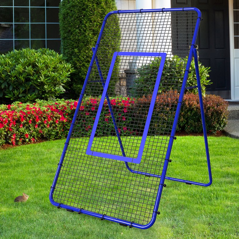 7x4 FT Adjustable Sports Rebounder Net for Volleyball Soccer Baseball Tennis Training