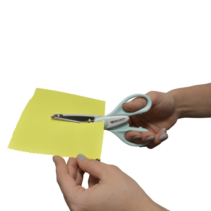 Crafting Scissors Set - Decorative Paper Edging, 6 Inch, Blue/White, 2-Pack