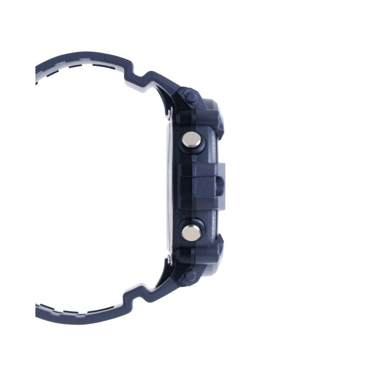 Digital Resilient Water-Resistant Men's Watch with Blue Strap and Large Display