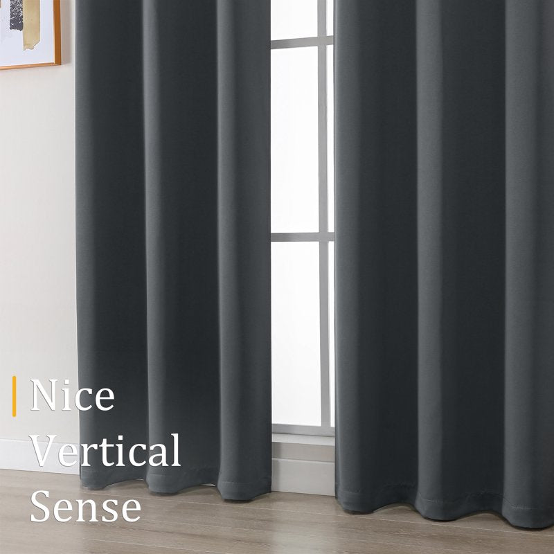 Blackout Curtains Grommet Window Drapes for Bedroom and Living Room