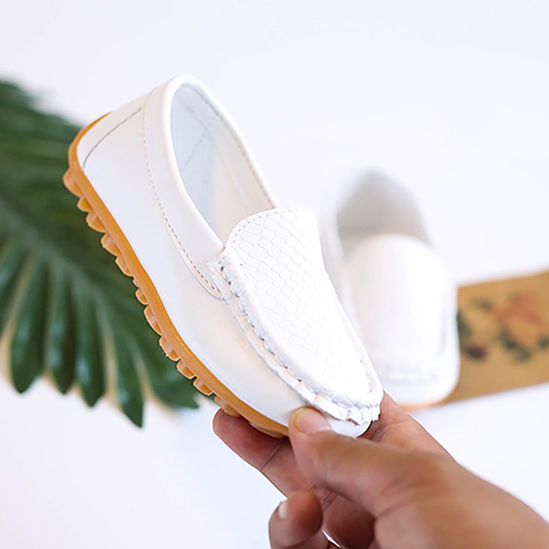 Toddler Kids Boys Girls Leather Loafers Dress Flat Shoes for Formal & Casual Wear