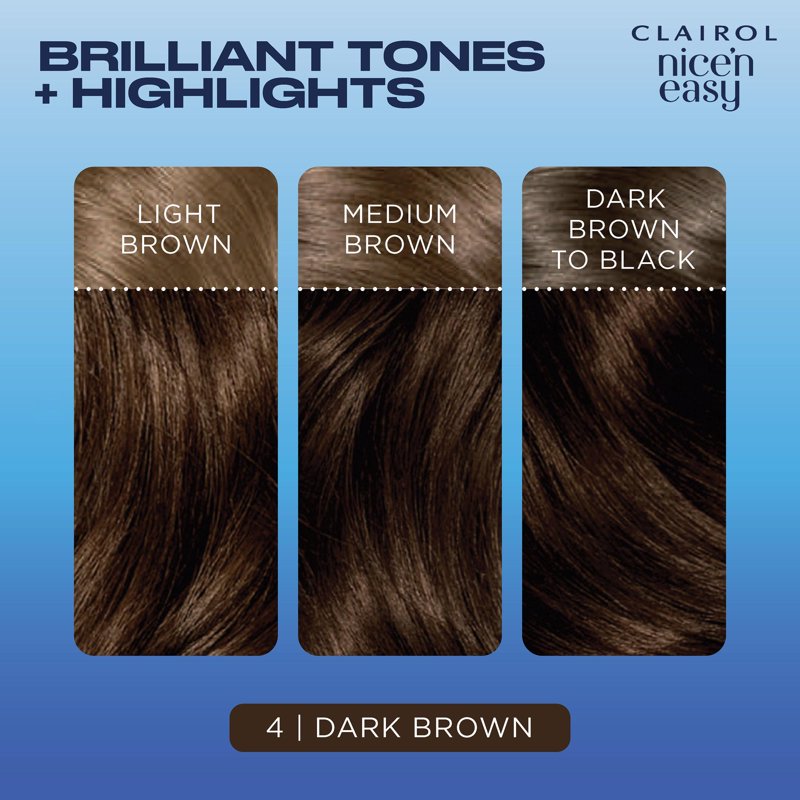Permanent Hair Color Cream - Dark Brown - Long Lasting, Natural Look
