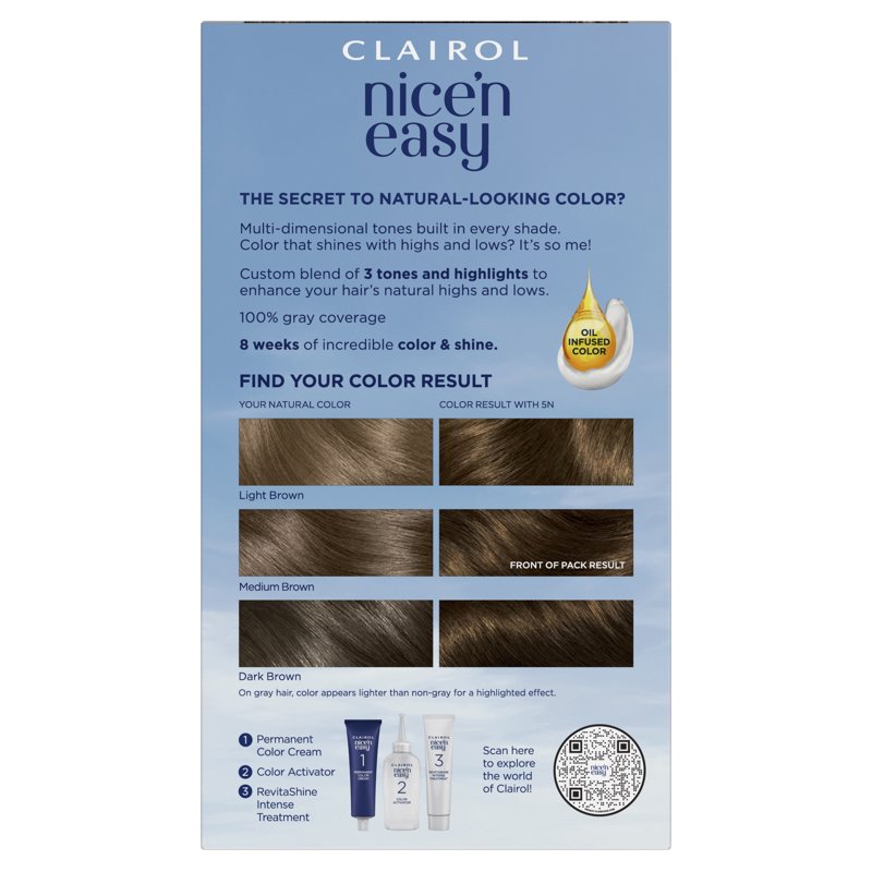 Permanent Hair Color Cream - Multiple Shades - Natural Looking, Long-Lasting