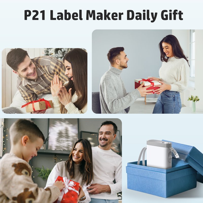 Bluetooth Label Maker Machine with Tape - Compact Portable Label Printer